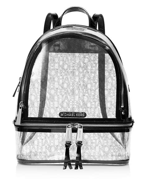 michael kors rhea backpack purse|Michael Kors clear backpack.